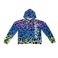 Sweat à capuche à manches longues et imprimé animal Justice pour filles