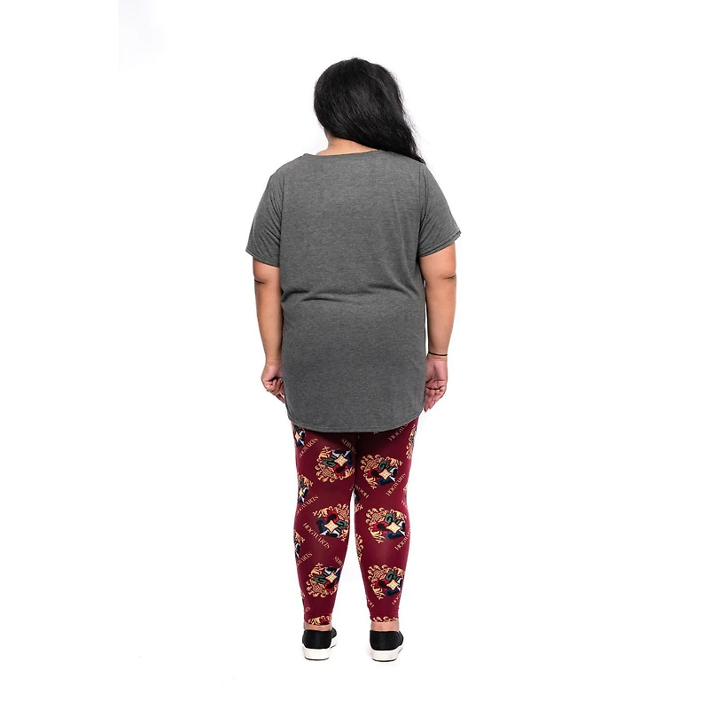 Harry Potter Ladies Plus Christmas At Hogwarts Short Sleeve High Low Top