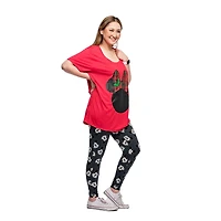 Disney Minnie Ladies Plus Holiday Short High Low Top à manches courtes