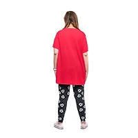 Disney Minnie Ladies Plus Holiday Short High Low Top à manches courtes