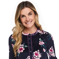 Chemise de nuit en velours Iyla pour femmes Tailles P-TG