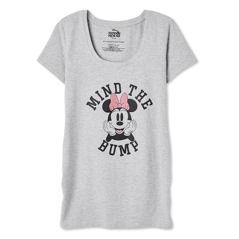 Disney Women's Maternity Minnie Mouse Ruched Tee
