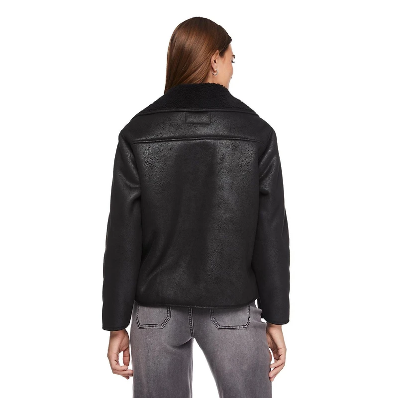 George Women's Faux Shearling Moto Jacket