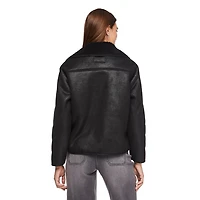 George Women's Faux Shearling Moto Jacket