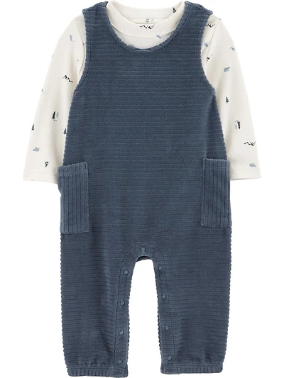 Carter's Child of Mine Ensemble 2 pièces salopette bébé garçon - Bleu marine