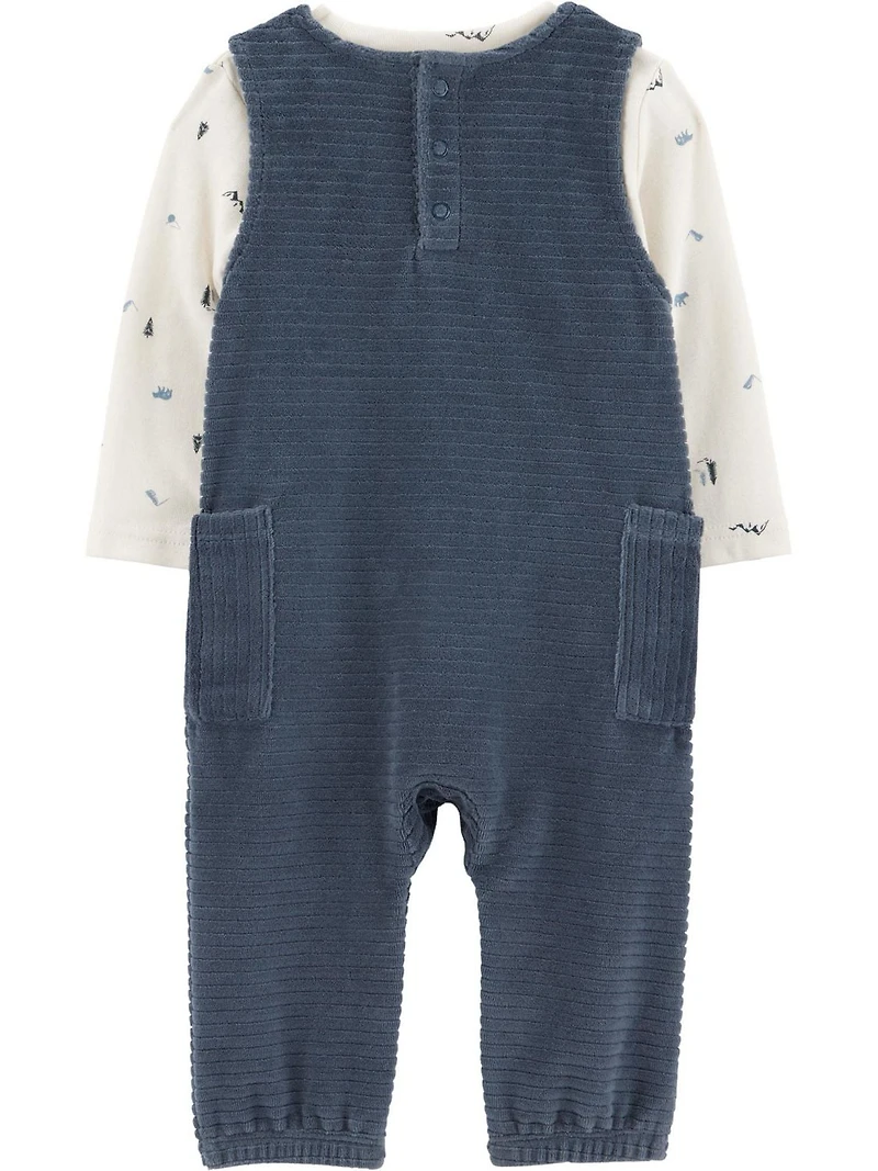 Carter's Child of Mine Baby Boys' Overalls 2 Piece Set - Navy