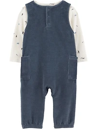 Carter's Child of Mine Baby Boys' Overalls 2 Piece Set - Navy