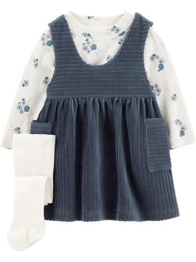 Carter's Child of Mine Ensemble 3 pièces pour bébé fille - Bleu fleuri