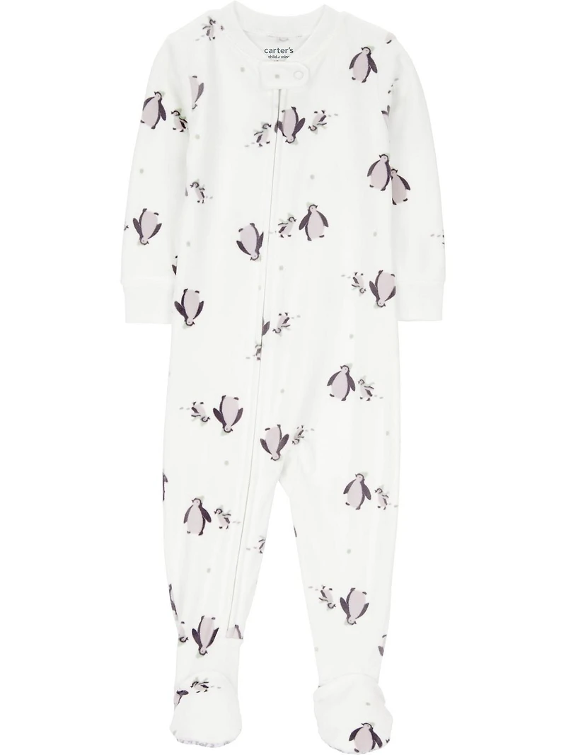 Carter's Child of Mine Toddler Boys' 1 Piece Pajama - White Penguin