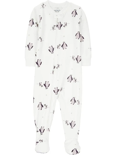 Carter's Child of Mine Toddler Boys' 1 Piece Pajama - White Penguin