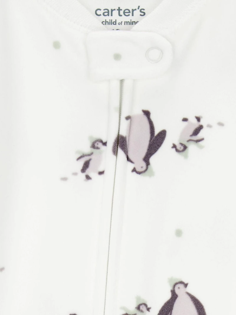 Carter's Child of Mine Toddler Boys' 1 Piece Pajama - White Penguin