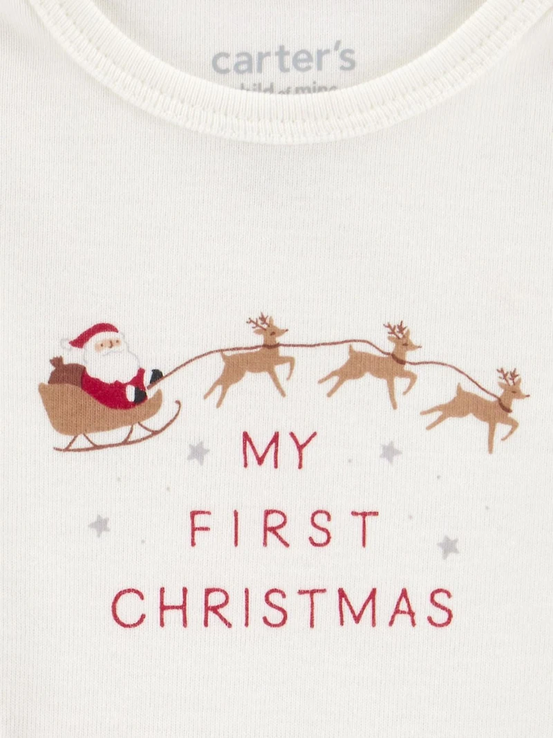 Carter's Child of Mine Baby Boy Bodysuit Pantset My First Christmas