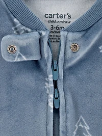 Carter's Child of Mine Infant Boy Sleep and Play Blue Trees