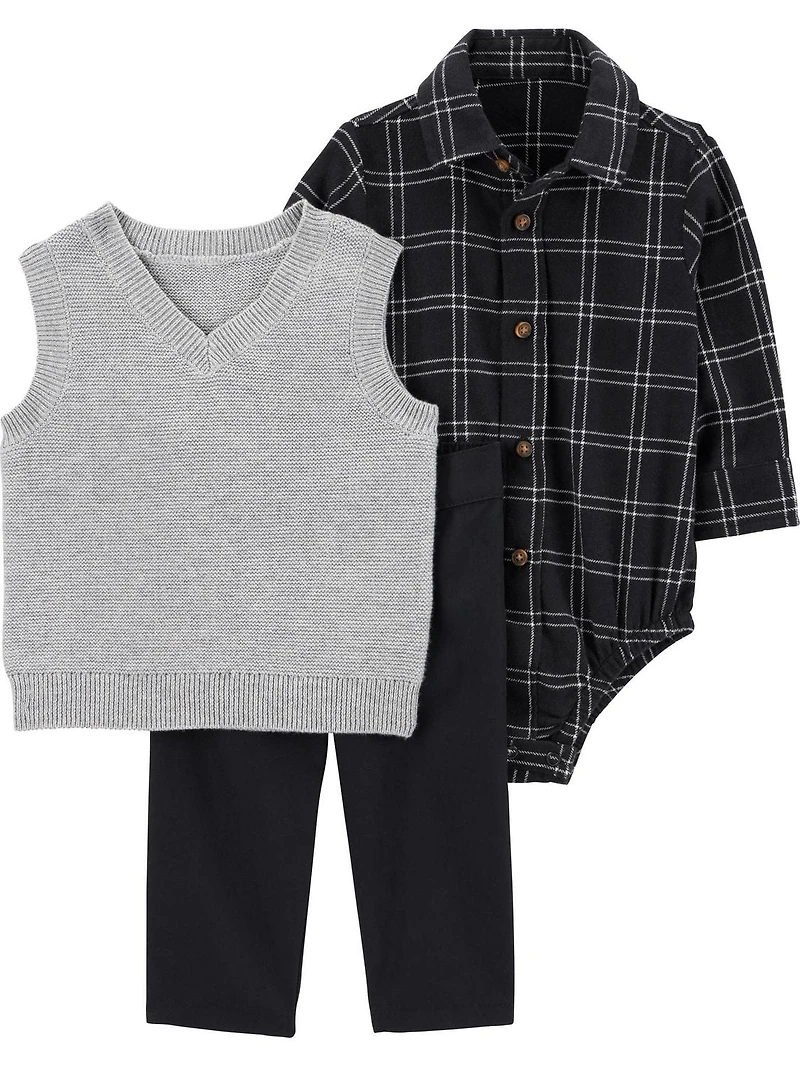 Carter's Child of Mine Baby Boy Outfit Set Plaid
