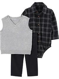 Carter's Child of Mine Baby Boy Outfit Set Plaid