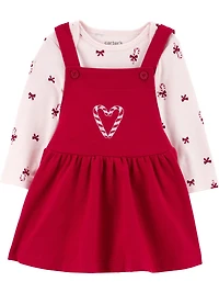 Carter's Child of Mine Baby Girl Jumper Set Candy Cane