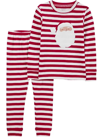 Carter's Child of Mine Toddler Boy 2pc PJ Santa