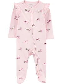 Carter's Child of Mine Baby Girl Sleep and Play Pink Birds
