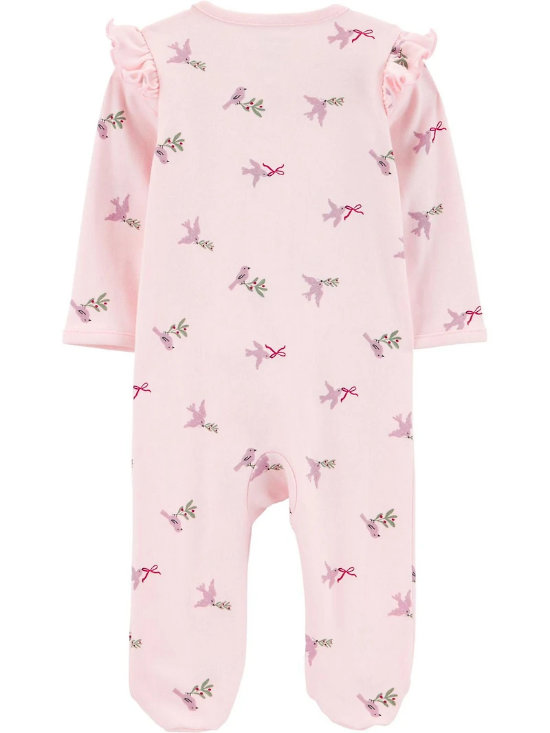 Carter's Child of Mine Baby Girl Dormir et jouer Oiseaux roses