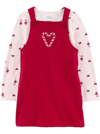 Carter's Child of Mine Toddler Girl 2 Piece Jumper Set - Candycane