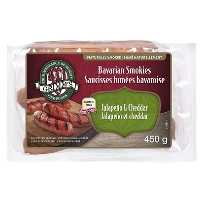 Grimm's Jalapeno & Cheddar Bavarian Smokies, 450 g