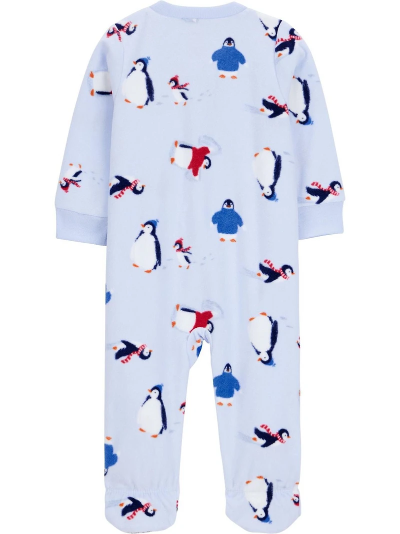 Carter's Child of Mine Toddler Boys' 1 Piece Pajama - Blue Penguin