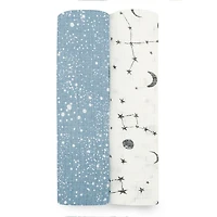 langes silky soft - aden + anais™ essentials - cosmic galaxy, lot de 2