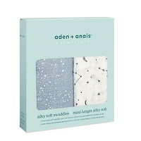 langes silky soft - aden + anais™ essentials - cosmic galaxy, lot de 2