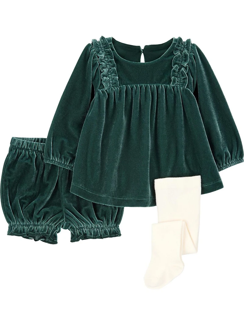 Carter's Child of Mine Baby Girl 3pc Set Green