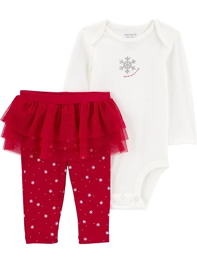 Carter's Child of Mine Baby Girl Tutu Bodysuit Pantset