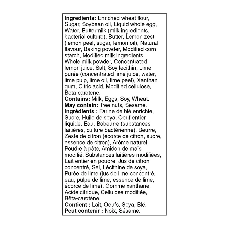 Quatre-quarts au citron tranché Mon marché fraîcheur 344g