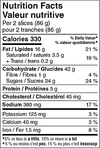 Quatre-quarts au citron tranché Mon marché fraîcheur 344g