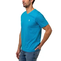 U.S. Polo Men's Stripe V-Neck Tee