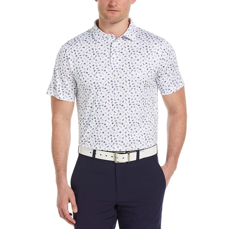 PGA TOUR Polo de golf extensible à manches courtes pour homme