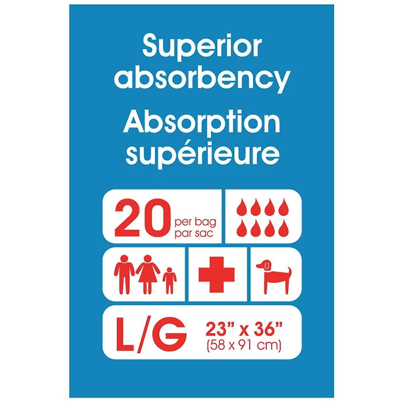 Protège-draps jetables UltraBlok™, avec centre pelucheux épais