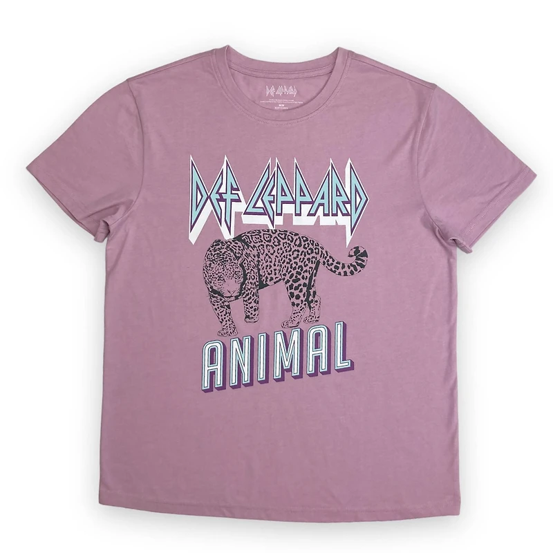 Def Leppard Tee shirt femme. Ce t-shirt à manches courtes et col rond pour femme peut facilement être porté avec votre jean ou votre bas préféré et