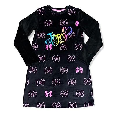 Jojo Siwa Chemise de nuit à manche longue en velours pour fille