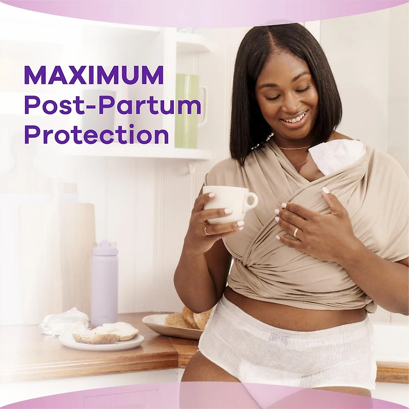 Always Discreet for Sensitive Skin Underwear, Four Times Skin Protection, Dermatologically Tested, Fragrance-Free, Maximum Absorbency L