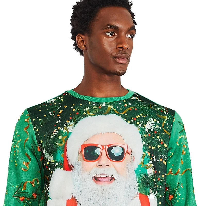 Coton ouaté de Noël avec encolure ronde George pour hommes