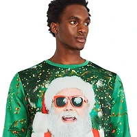 Coton ouaté de Noël avec encolure ronde George pour hommes