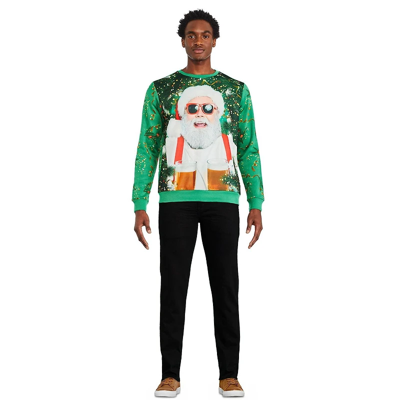 Coton ouaté de Noël avec encolure ronde George pour hommes
