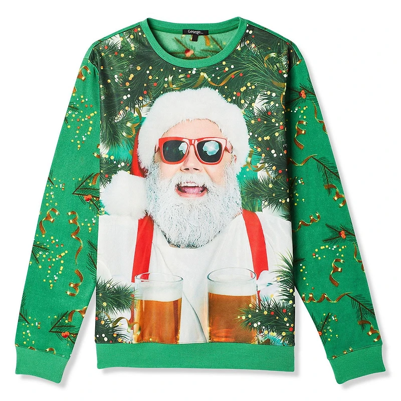 George Men's Christmas Crew Neckline Sweatshirt