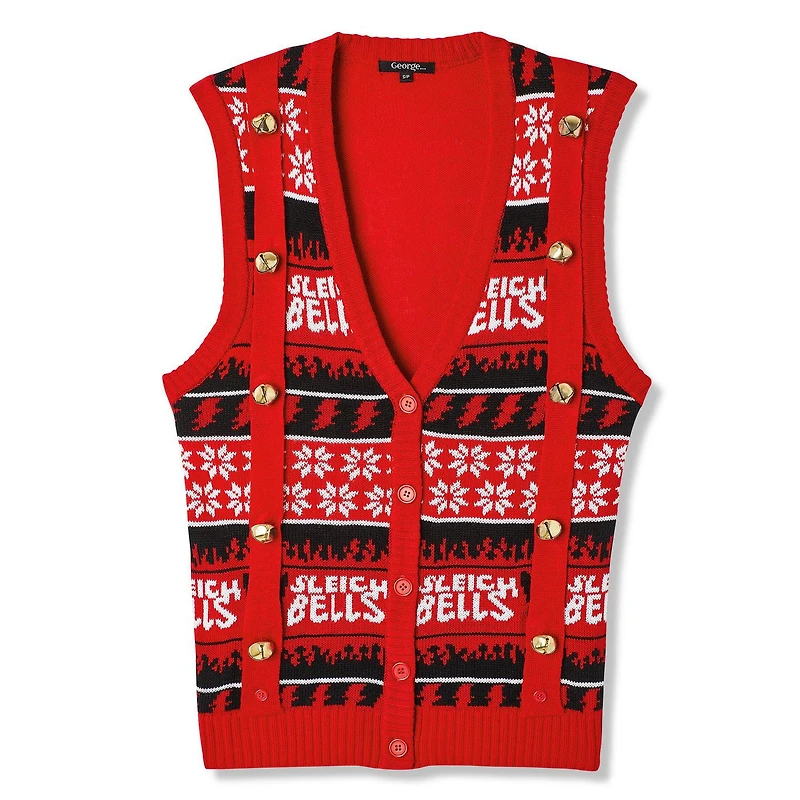George Men's Christmas Bell Vest