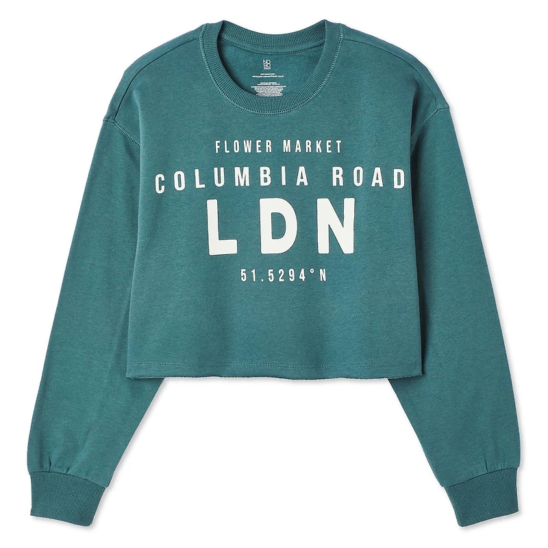 Chandail en molleton écourté No Boundaries pour femmes Tailles TP–TTG