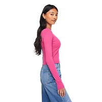 T-shirt bébé à manches longues No Boundaries pour femmes Tailles TP–TTG