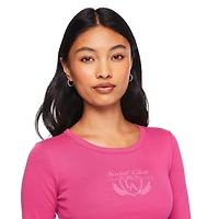 T-shirt bébé à manches longues No Boundaries pour femmes Tailles TP–TTG