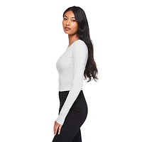 T-shirt bébé à manches longues No Boundaries pour femmes Tailles TP–TTG