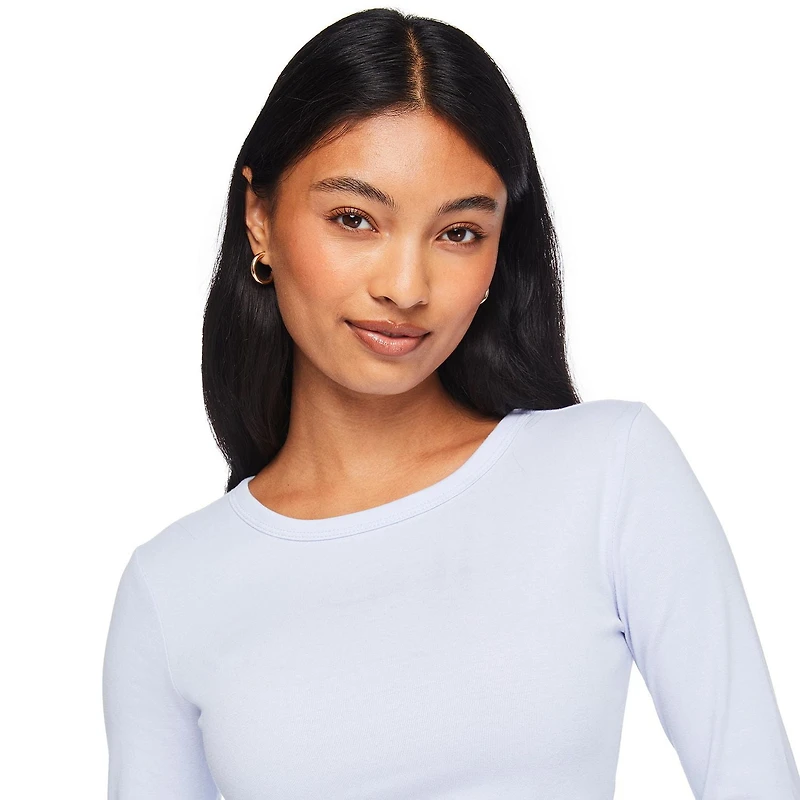 No Boundaries Women's Long Sleeve Baby Tee