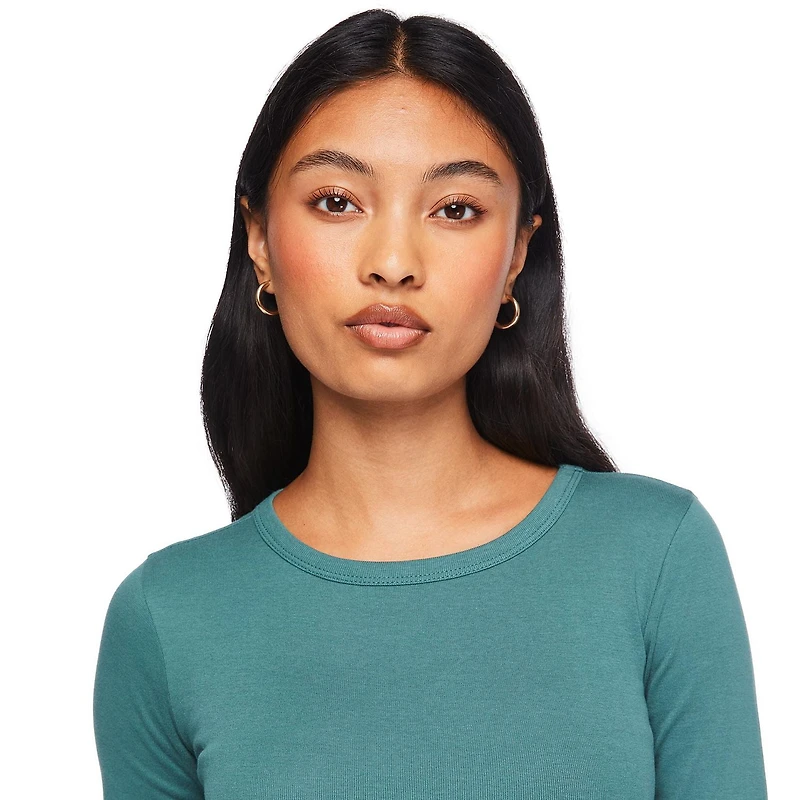 No Boundaries Women's Long Sleeve Baby Tee