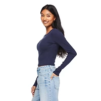T-shirt bébé à manches longues No Boundaries pour femmes Tailles TP–TTG